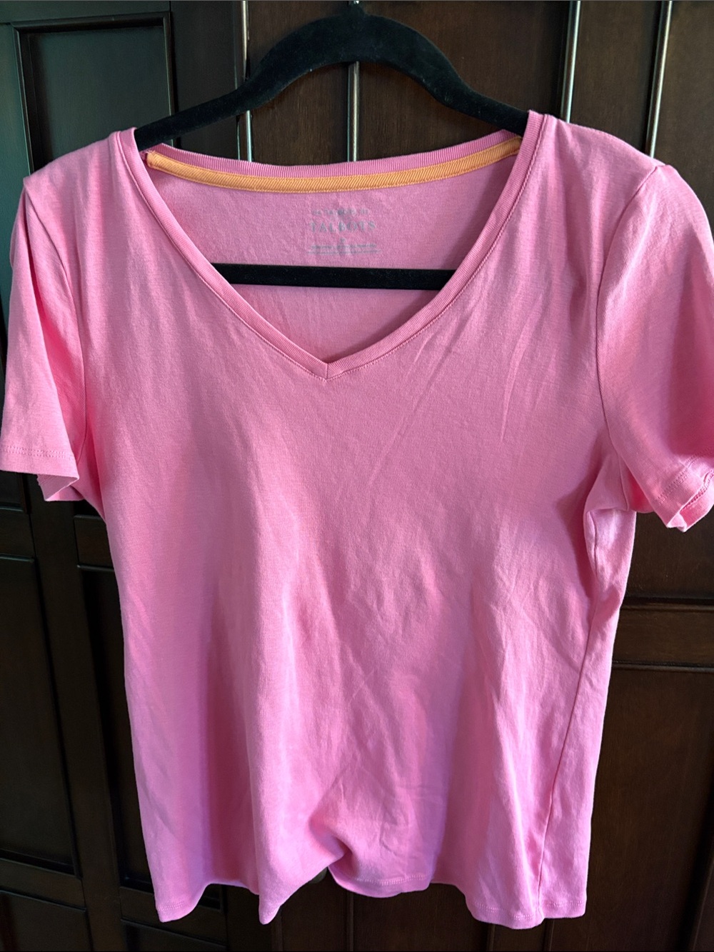 Talbots Pink V-Neck Short Sleeve Tee